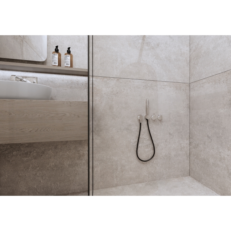 PERENNE - 47X47 SLIM, GRAY, MATTE